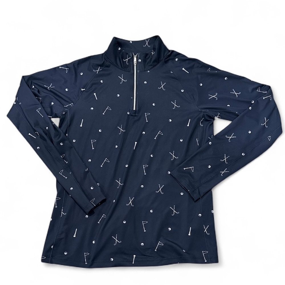 Women's Lady Hagen Navy Size S Golf Quarter Zip Pullover Like New!